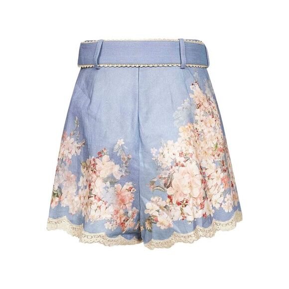 Zimmermann Women's Floral-Print Belted Shorts - Picture 2 of 2